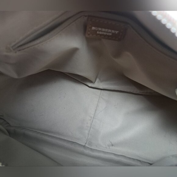 Burberry Mini Boston Bag Handbag Tote Handle Bag Pink Nova Check PVC 9.5" x 7" - Picture 14 of 16